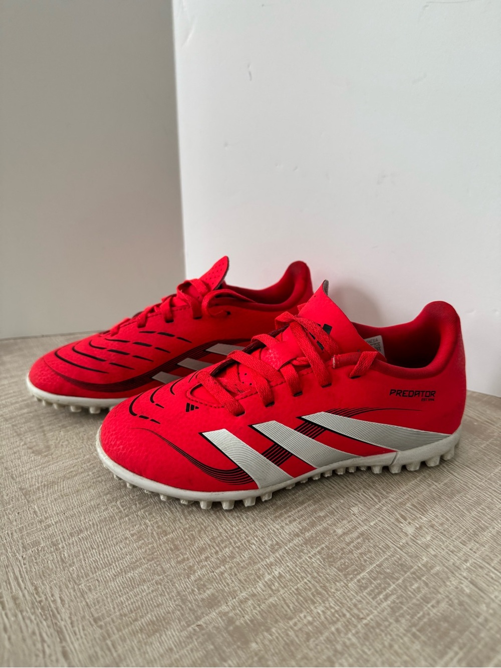 adidas Predator Turf Soccer Shoes in Red and White